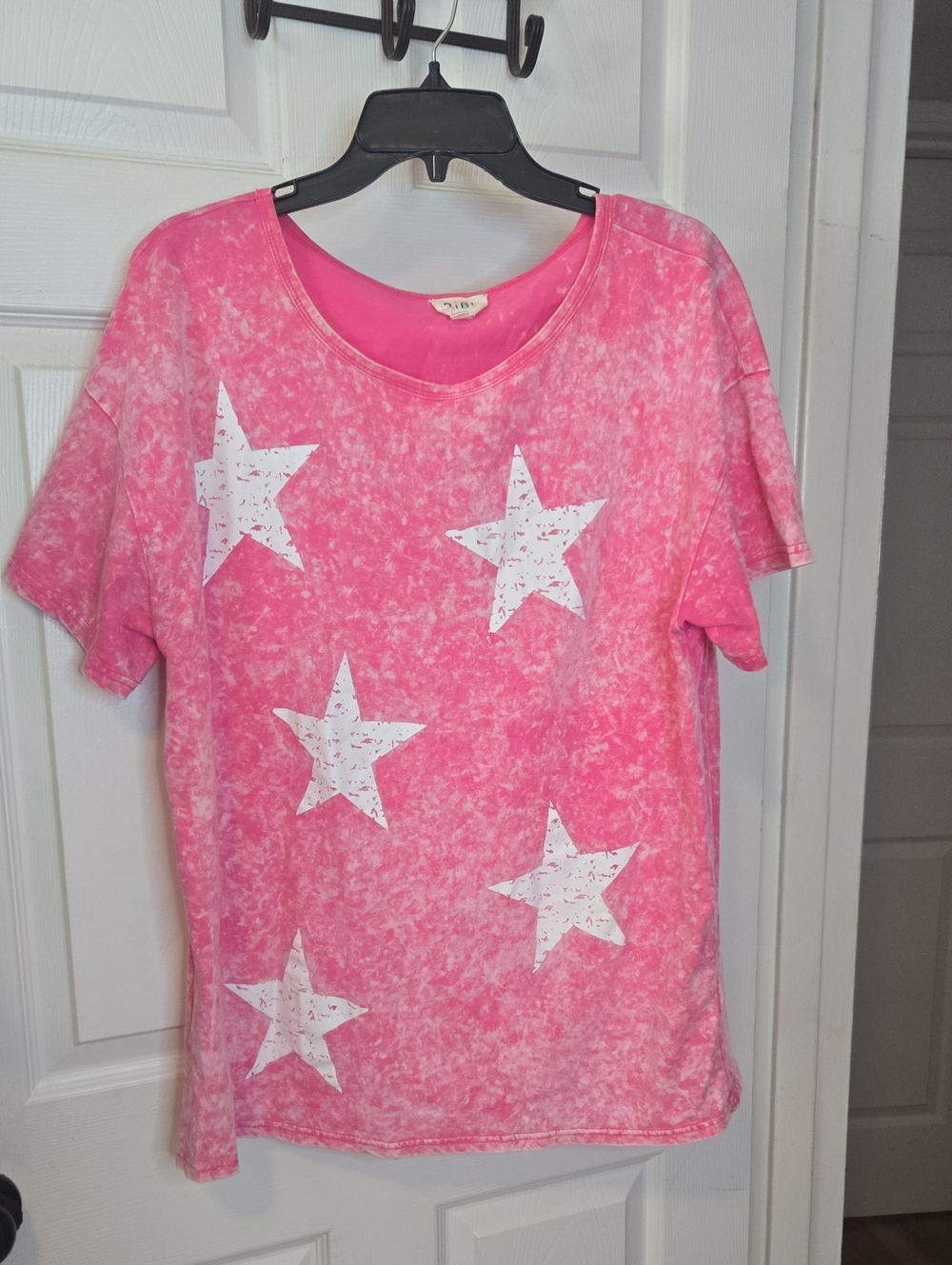 BiBi Pink Star Print Short Sleeve Tee
